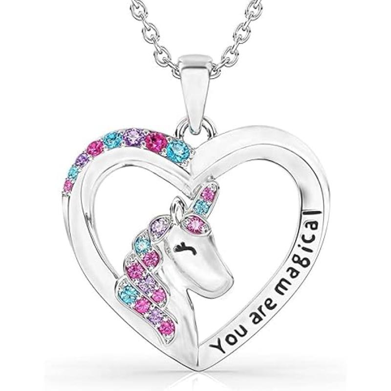 ALPHA01 Unicorn Necklace - Heart Pendant