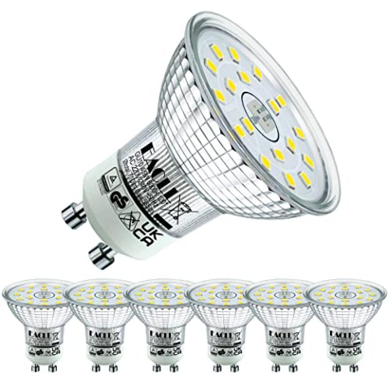 EACLL GU10 LED Bulbs 4.9W Pack of 6