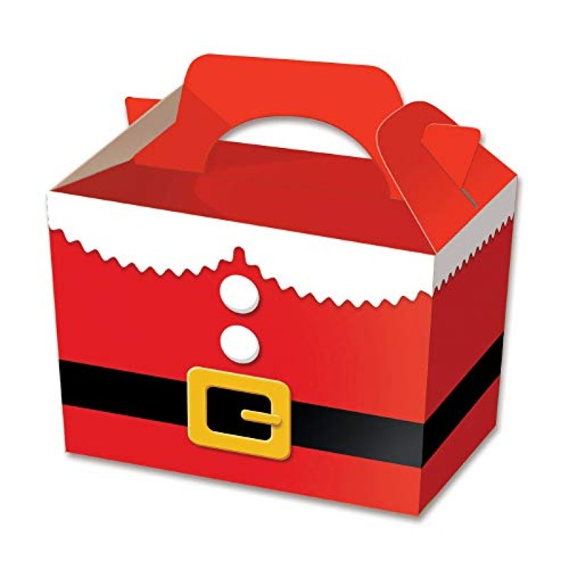 10 x Christmas Santa Suit Party Meal / Treat Boxes