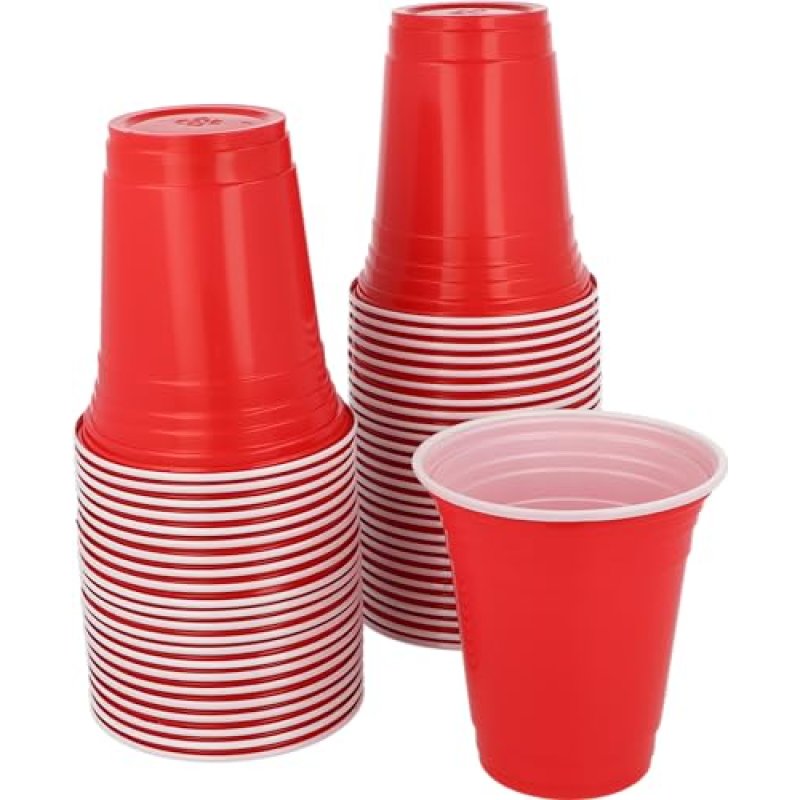 HENBRANDT 100 Red Plastic Cups 12oz Versatile Red…