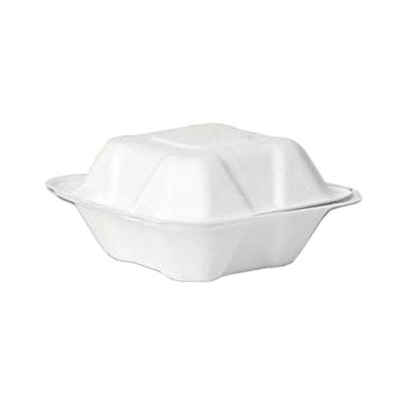 100 x 6" Bagasse Takeaway Burger Box - fully…