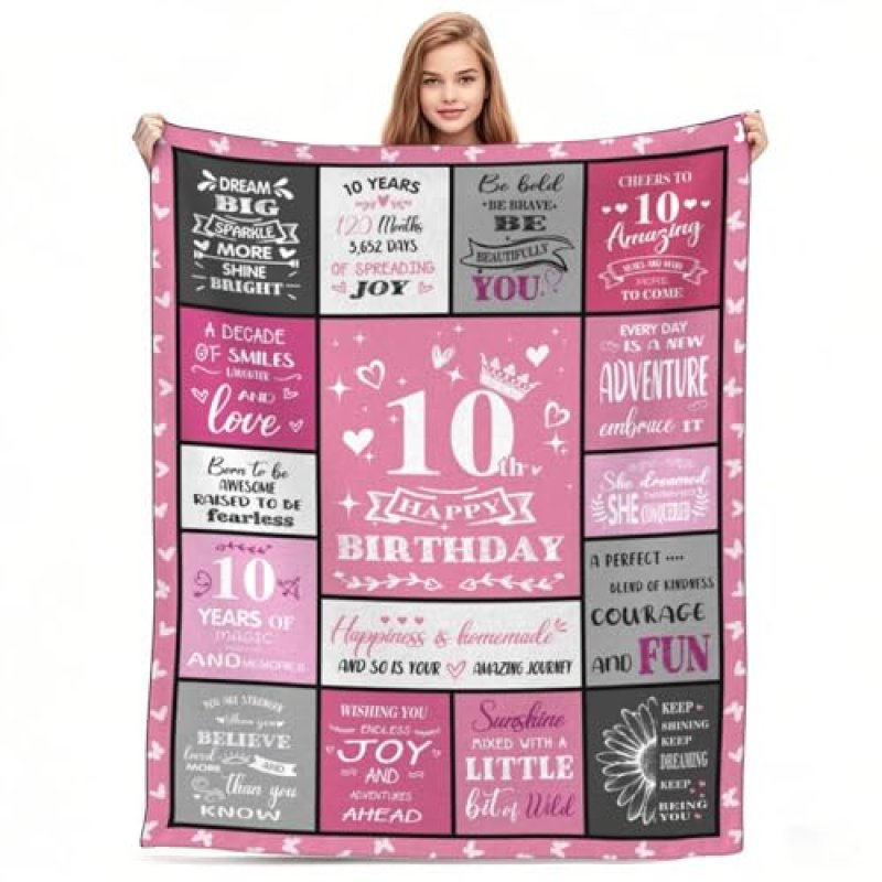 10th Birthday Girl Blanket