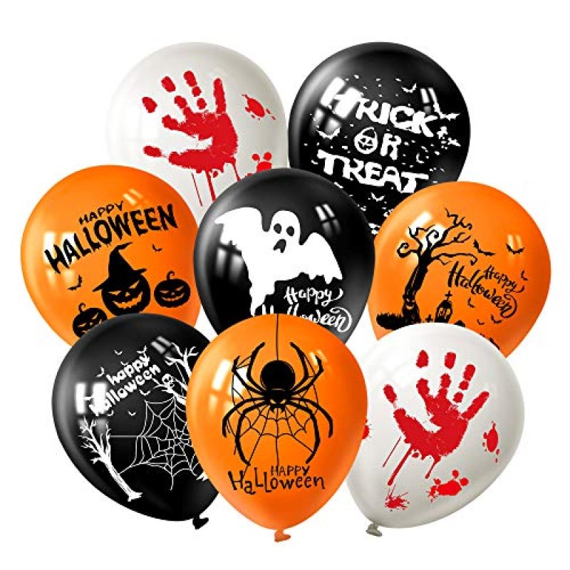 FEPITO 12" Halloween Decorations Latex Balloons…