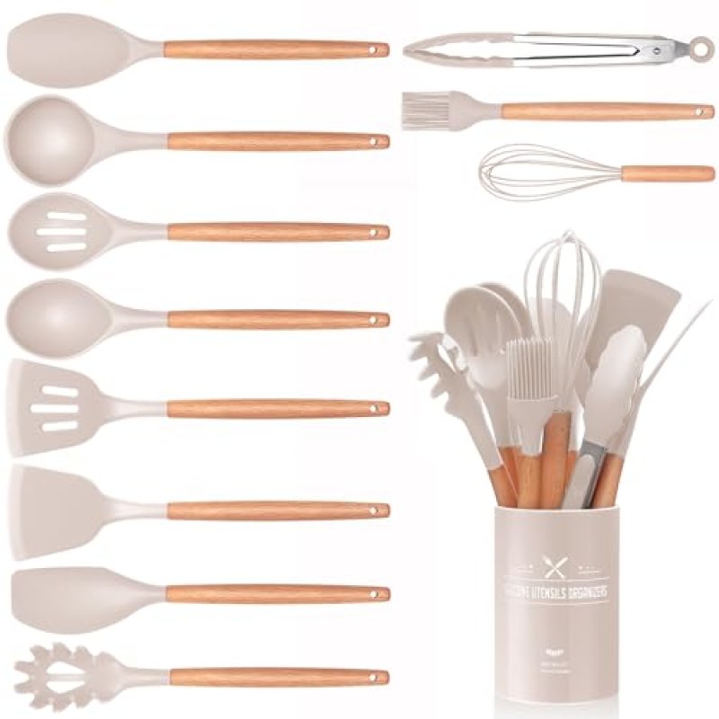 12 PCS Kitchen Utensil Set, Silicone Cooking…