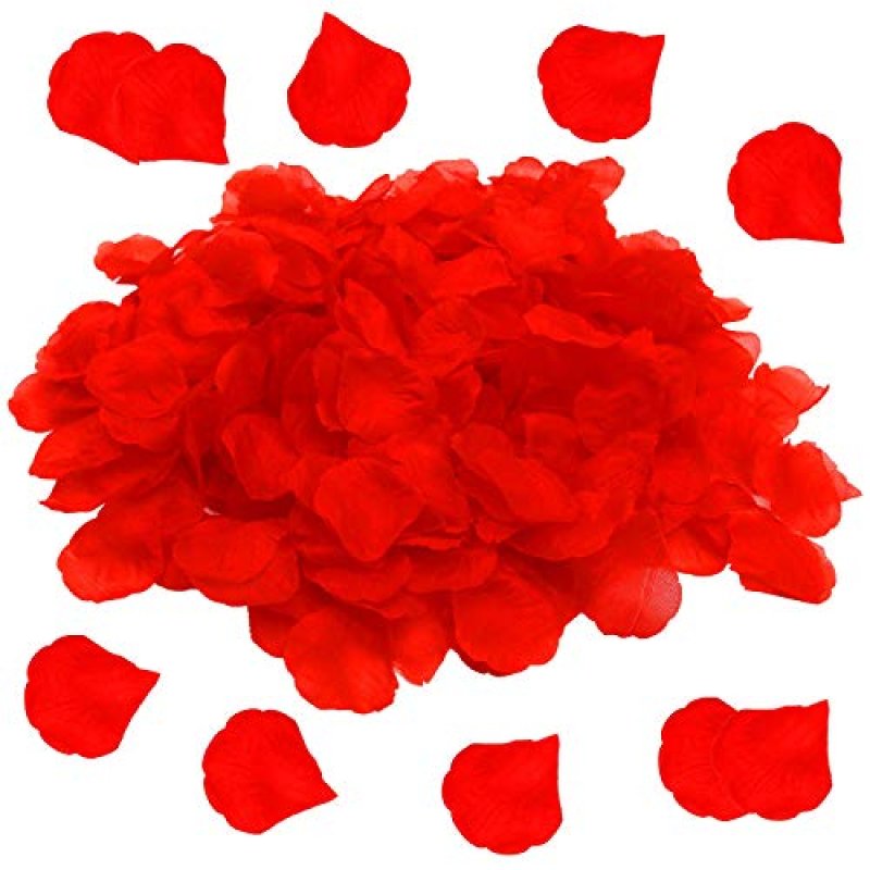1200pcs Red Rose Petals for Bedroom, Artificial…