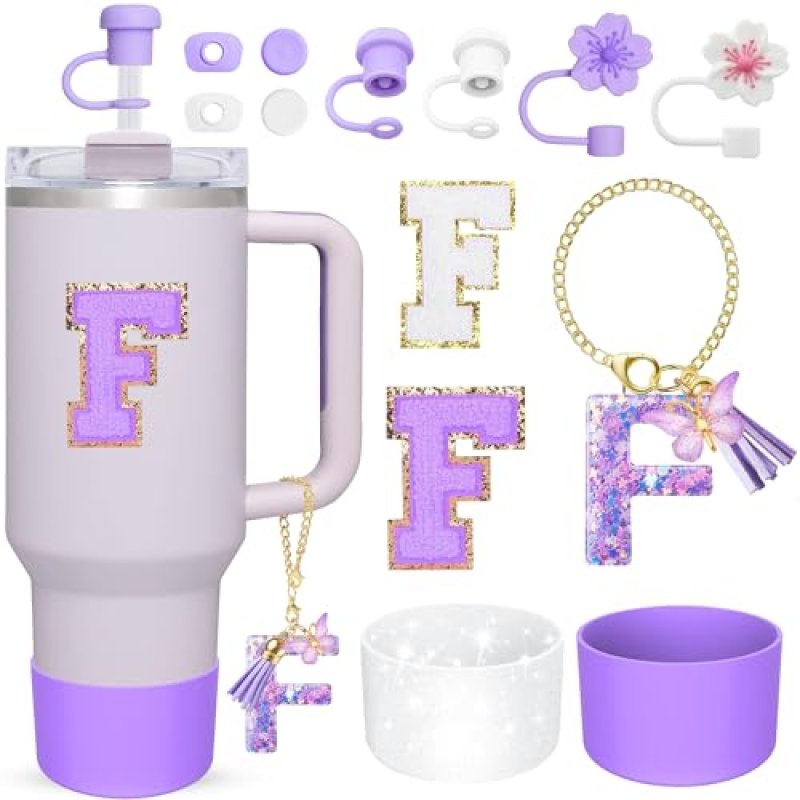 13 Pcs Letter Cup Accessories Set Straw Cover…