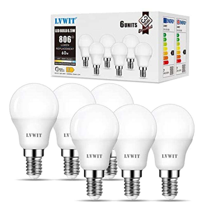 LVWIT E14 LED Light Bulb 6.5W Cool White