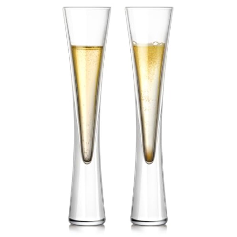NUTRIUPS 145ml-2 Pcs Champagne Flutes Glasses,…