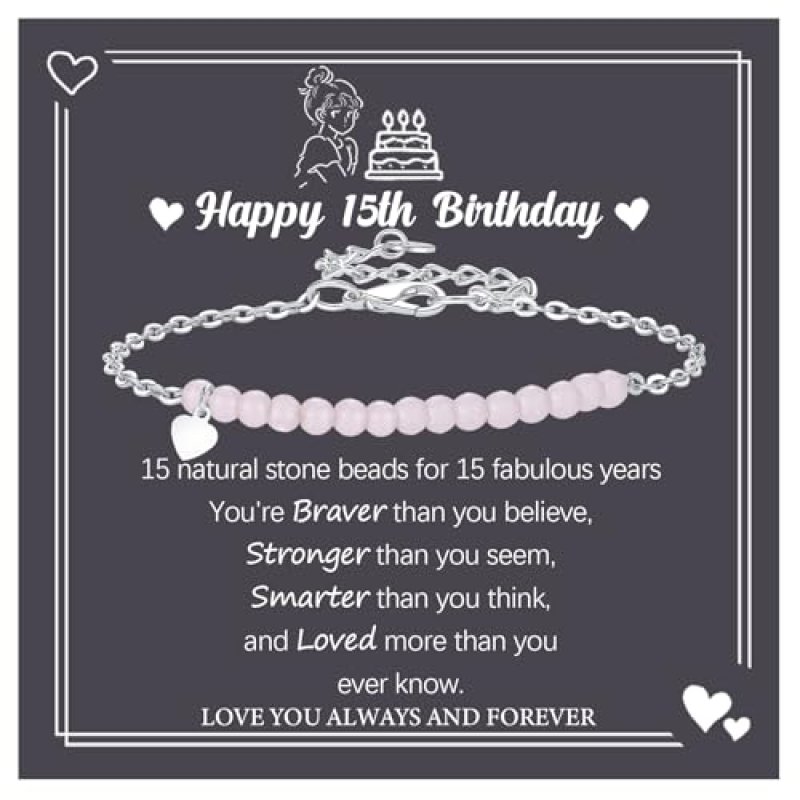 DOA 15 Year Old Birthday Gift Bracelet