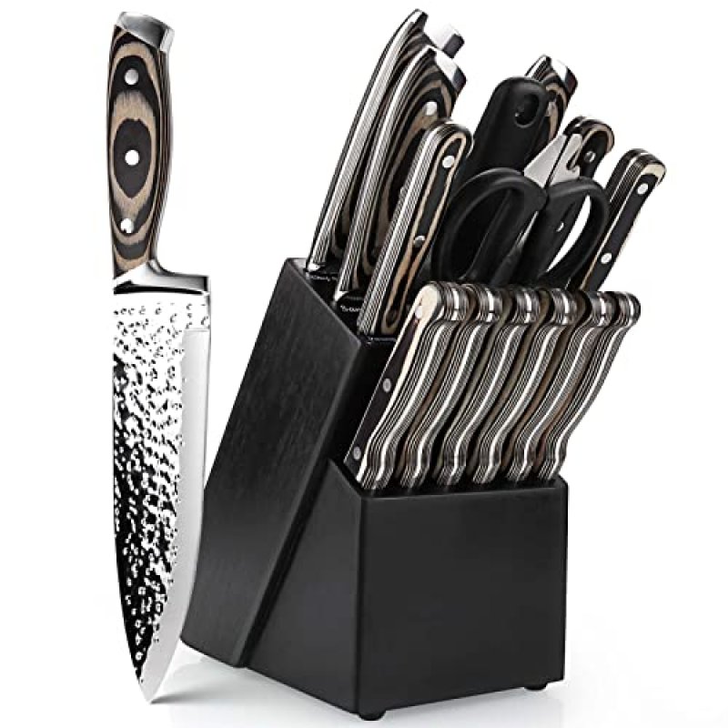 15PCS Kitchen Knife Set, Professional High Carbon…