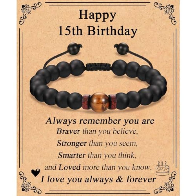 TEVOP 15th Birthday Bracelet for Boys