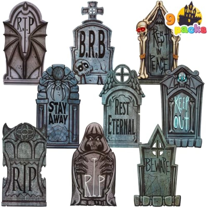 JOYIN 16.3" Halloween Plastic Graveyard…