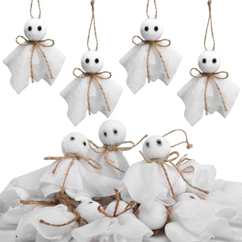 16 Pcs Halloween Ghost Hanging Ornaments, 3 Inch…