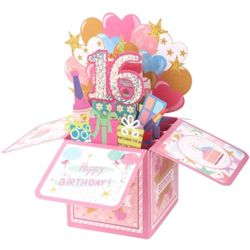 16th Birthday Pop-Up Card