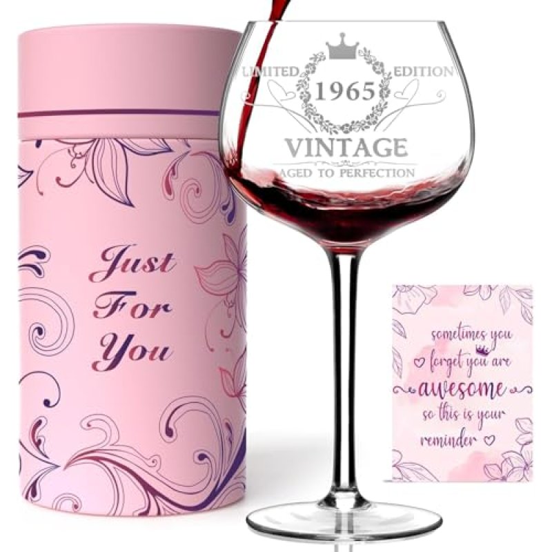 1965 Engraved Wine Glass