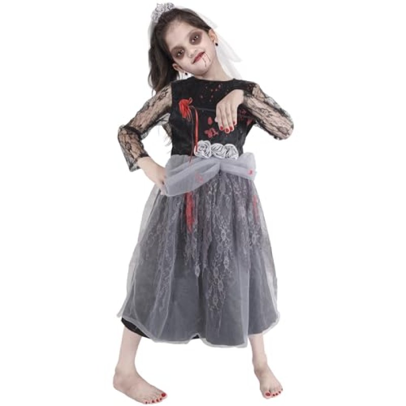 A2Z 4 Kids Zombie Bride Dress