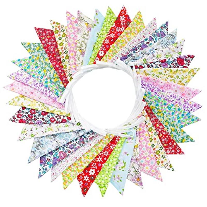 G2PLUS Fabric Bunting Garland for Party Decoration