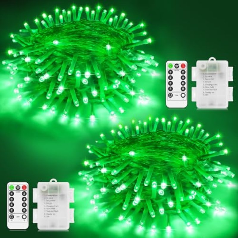 JXLEDAYY 2 Pack Halloween Lights Outdoor Green…