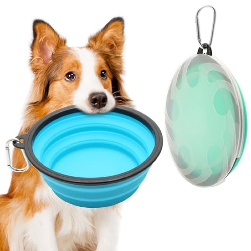 2 Pack Large Collapsible Dog Bowl, 1000ml/35oz…