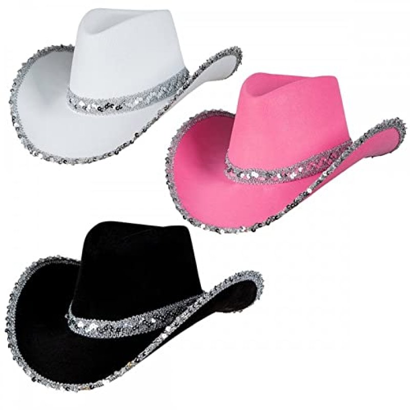 A2ZFD Sequin Cowboy Hats