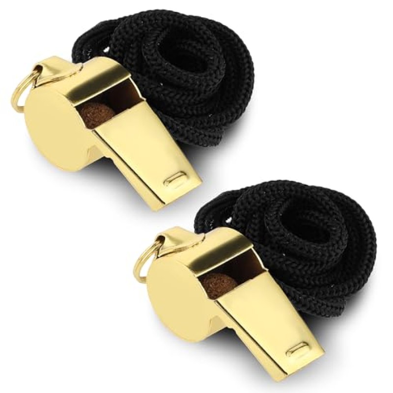 GEEHUA 2 PCS Stainless Steel Sports Whistle,…