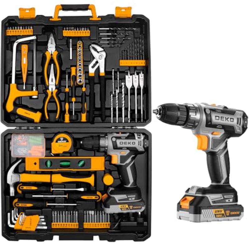 DEKO 20V Cordless Drill Kit