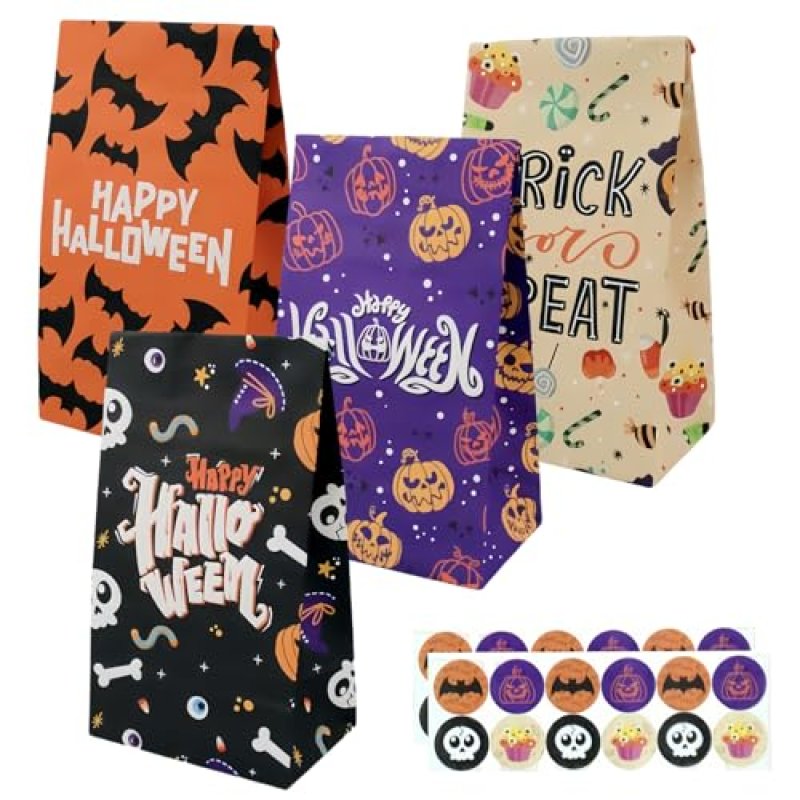 24Pcs Gift Bags Halloween Paper Party Favour Bags…