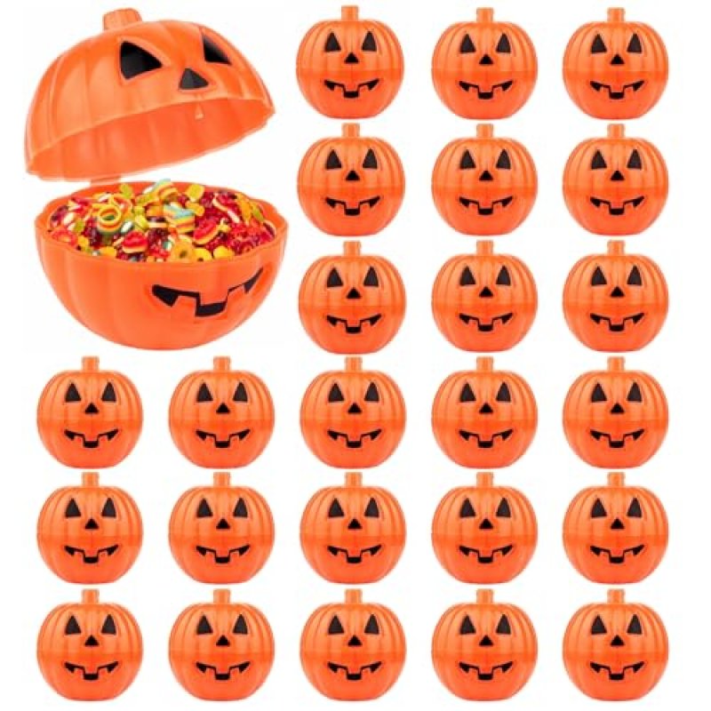 ASTARON 24 Pcs Pumpkin Halloween Treat Containers…