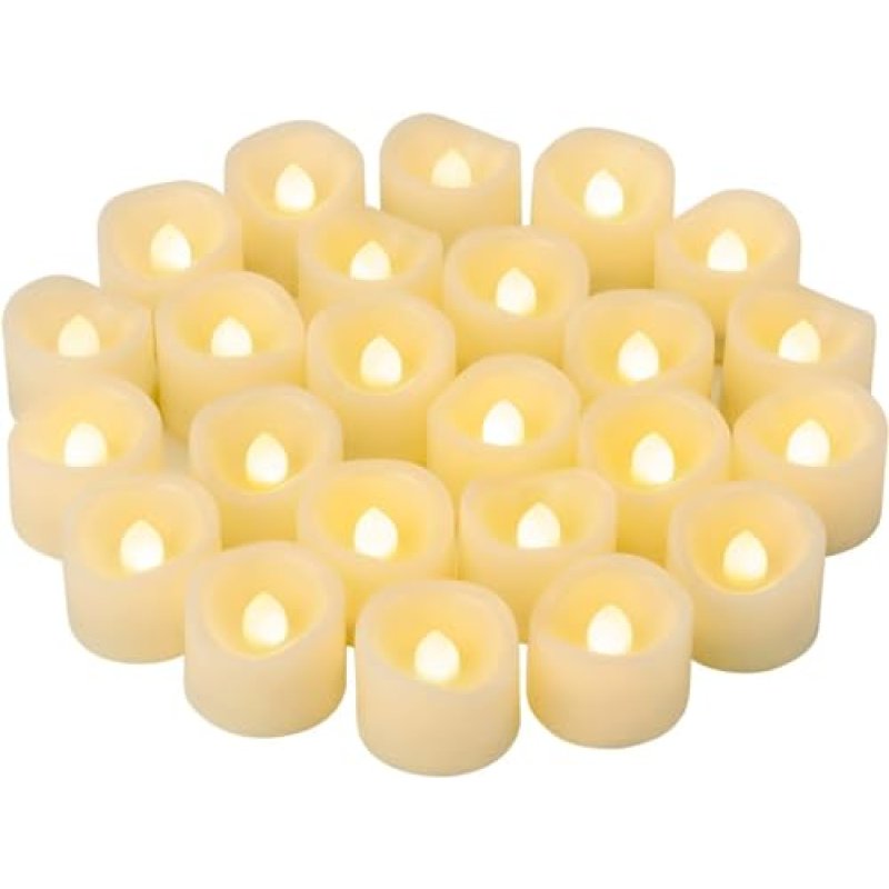 24 PCS LED Flameless Flickering Tea Lights Votive…