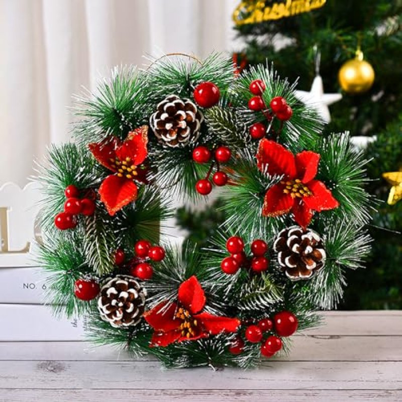 29cm Christmas Wreath for Front Door: Christmas…
