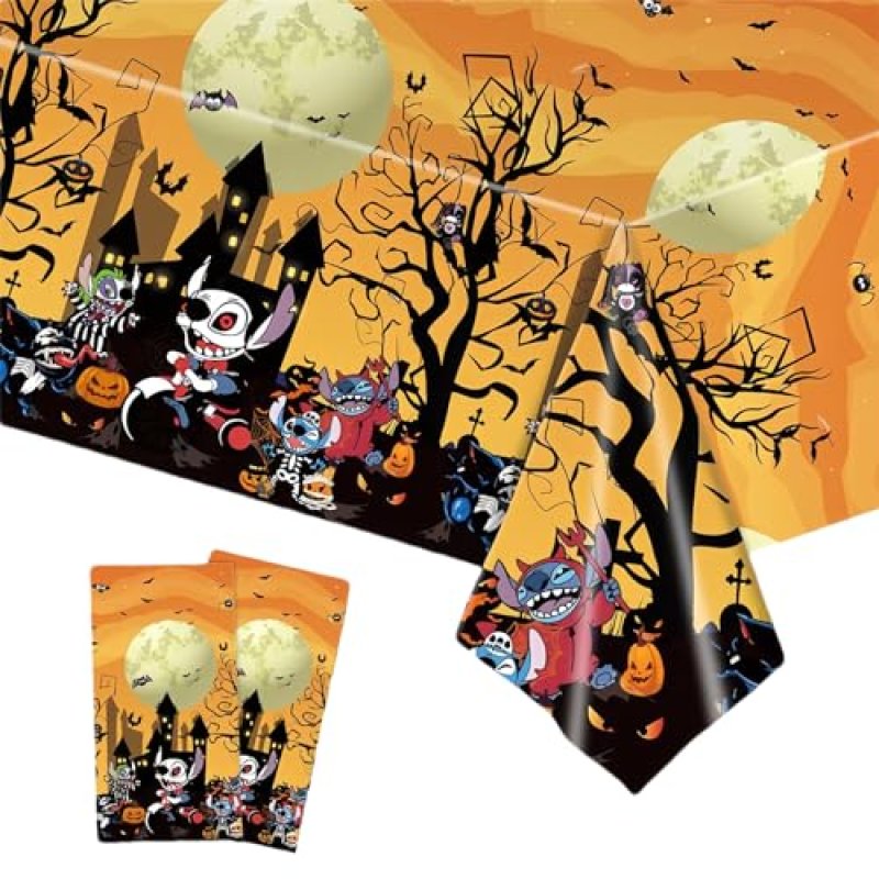 COSORO 2pcs Halloween Table Cloth Party Plastic…