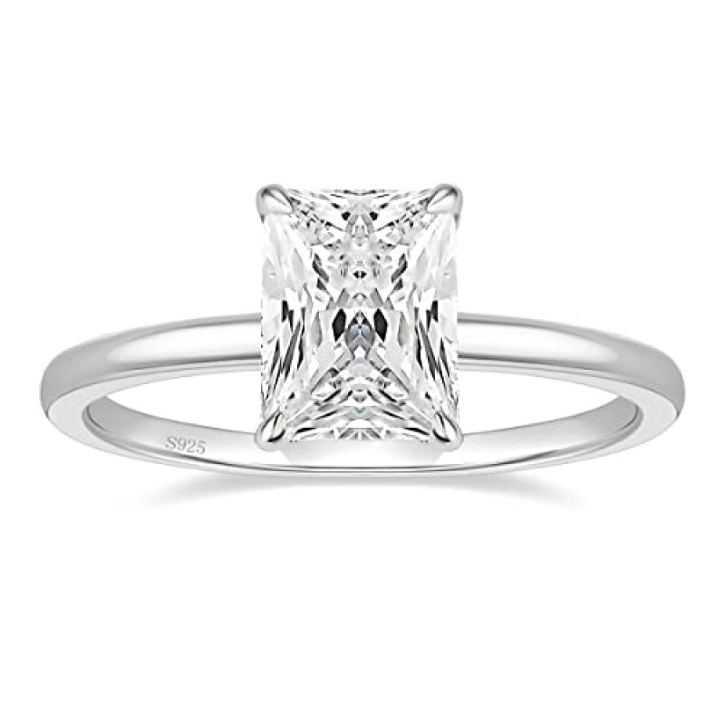 EAMTI 3CT 925 Sterling Silver Engagement Rings…