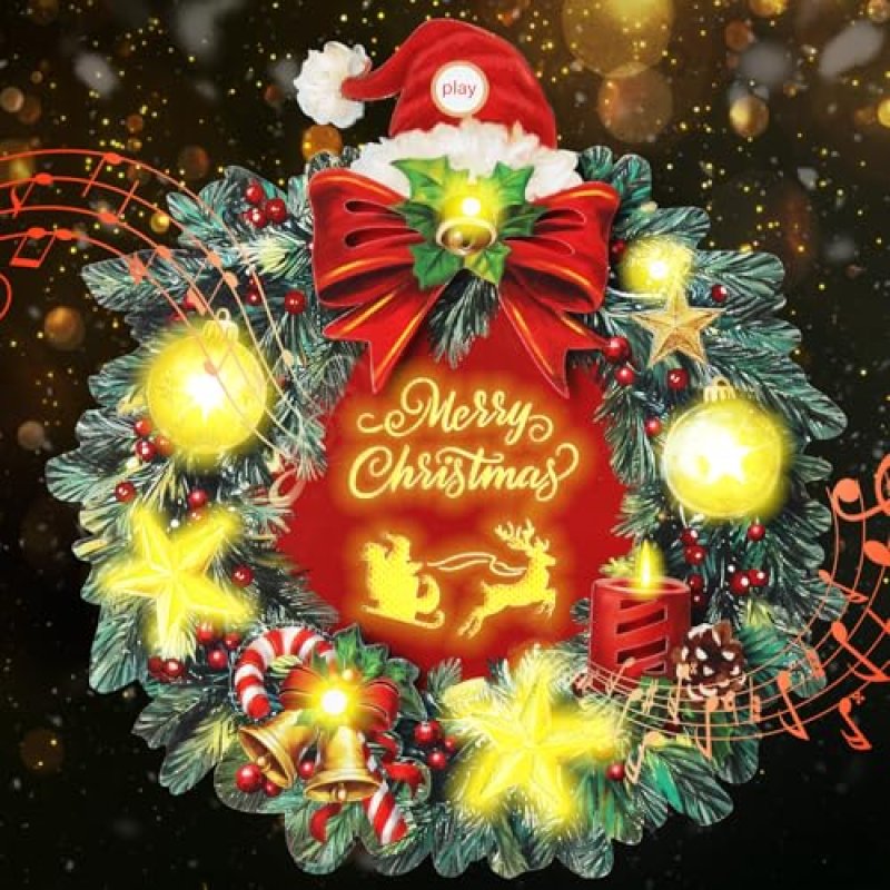 3D Christmas Wreath Card