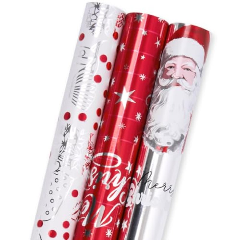 3 Rolls Gift Wrapping Paper for Christmas : 43cm…