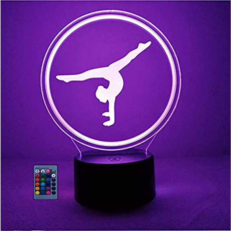 3D Gymnastics Night Light with Remote Control
