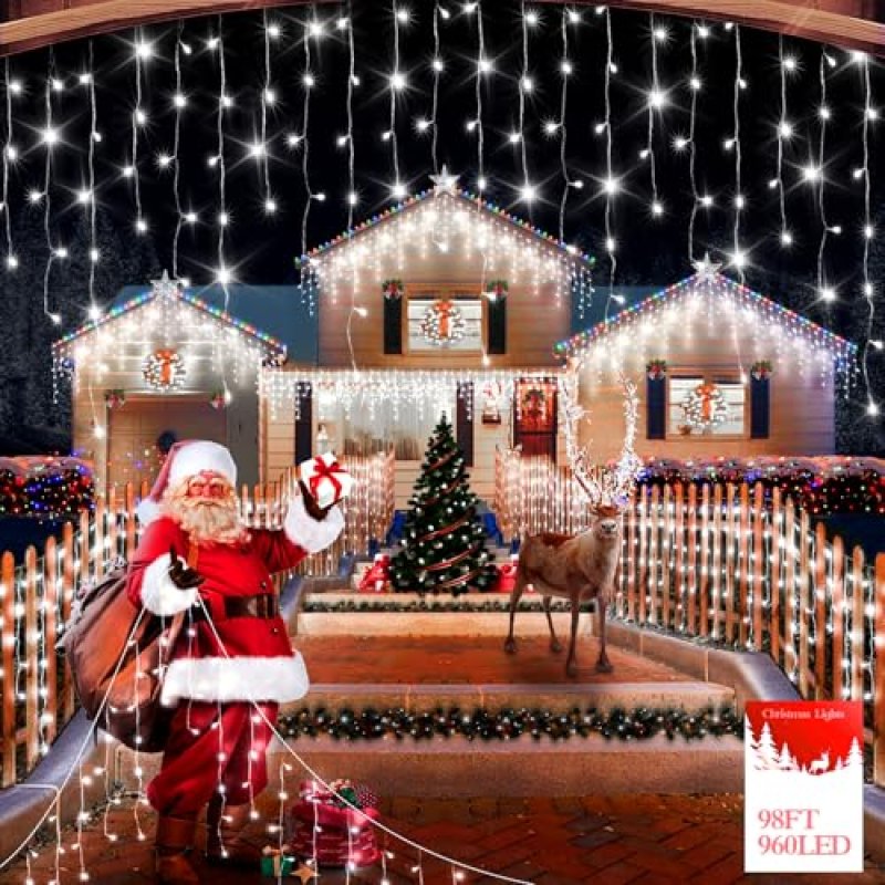 FLVOECN 30M 960 LED Christmas Lights Plug in 12…