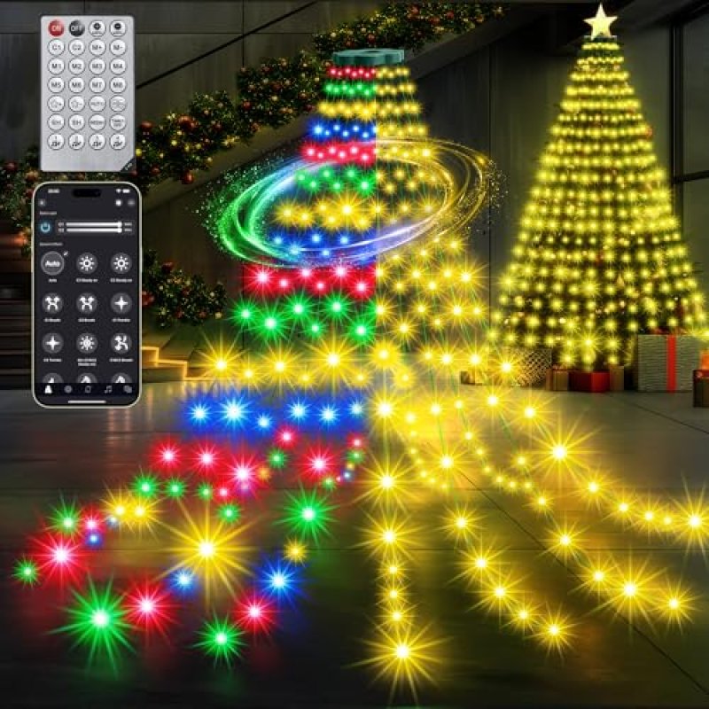 30+ Modes Coated Christmas Tree Lights Indoor…