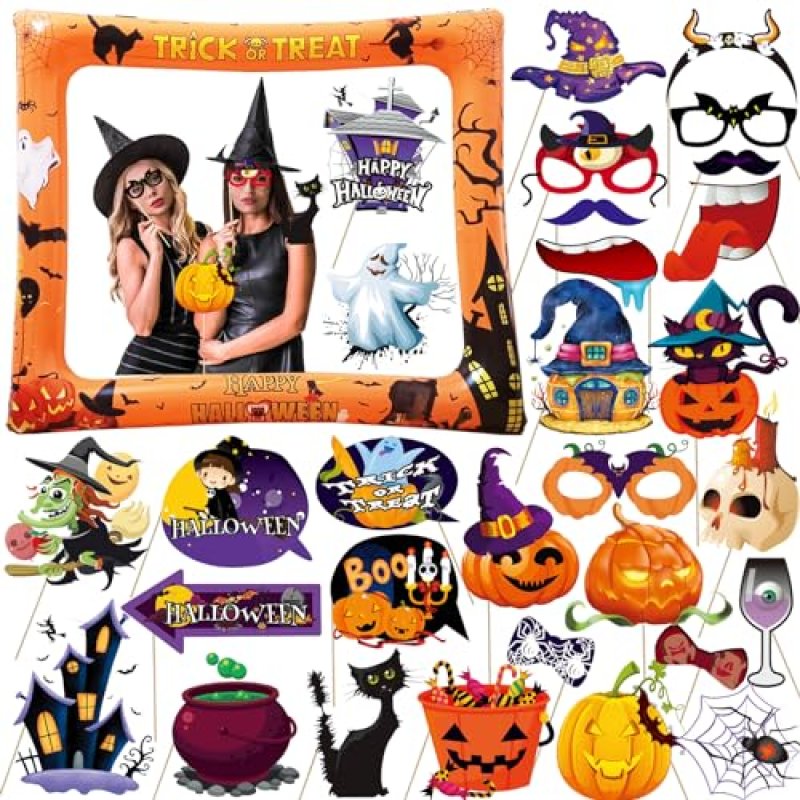 LMSHOWOWO 30 PCS Funny Halloween Photo Booth…