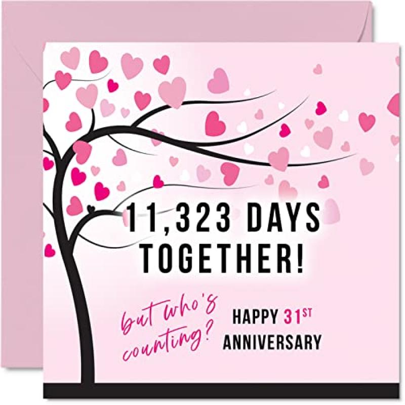 31st Anniversary Card for Wife/Husband