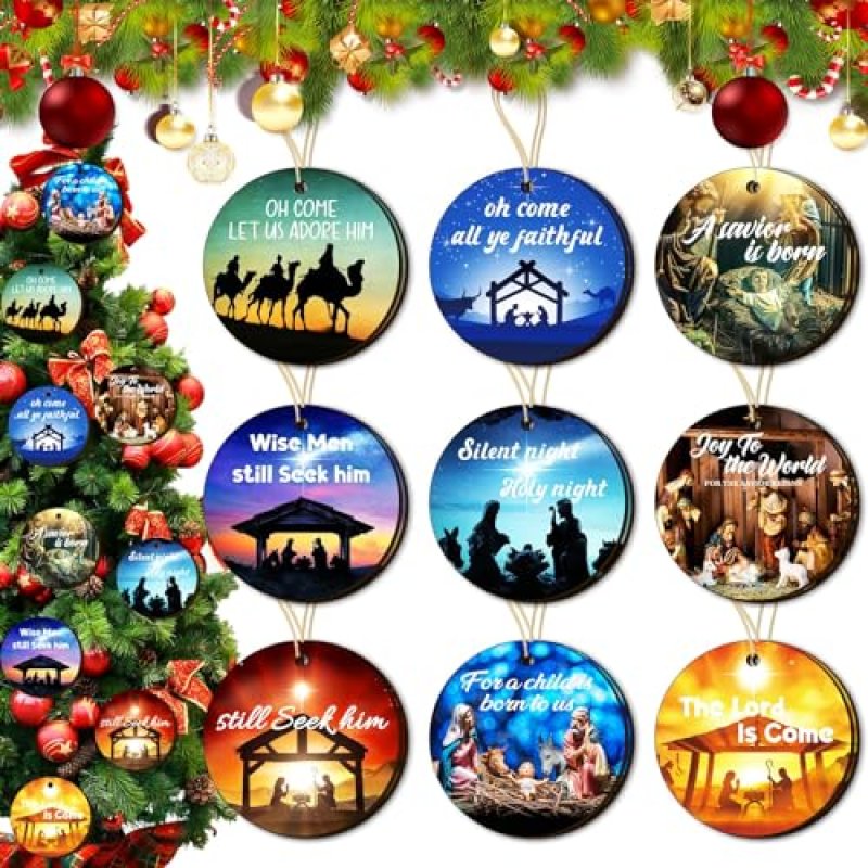 36 Pcs Christmas Tree Ornaments - Religious…