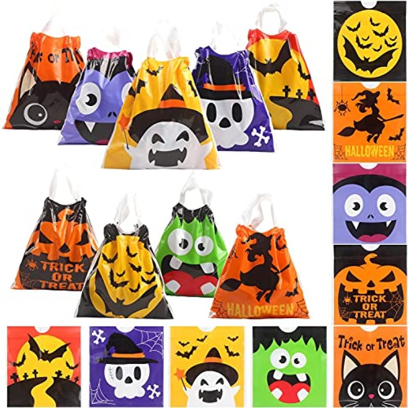 FINGOOO 36 pieces Halloween Drawstring Candy Bags…