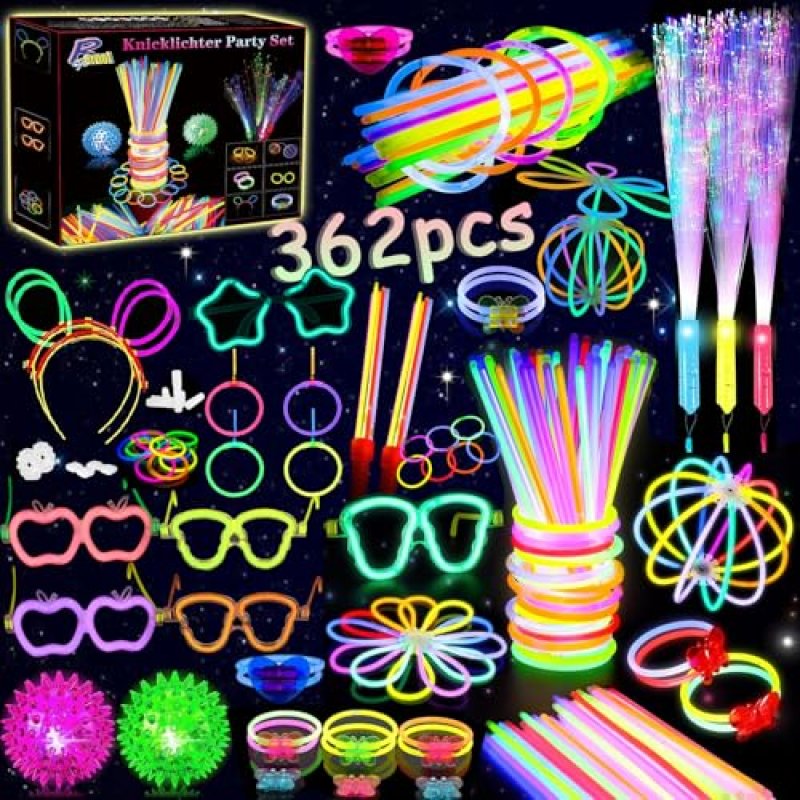 362 PCS Glow Sticks Party Packs for Children,…