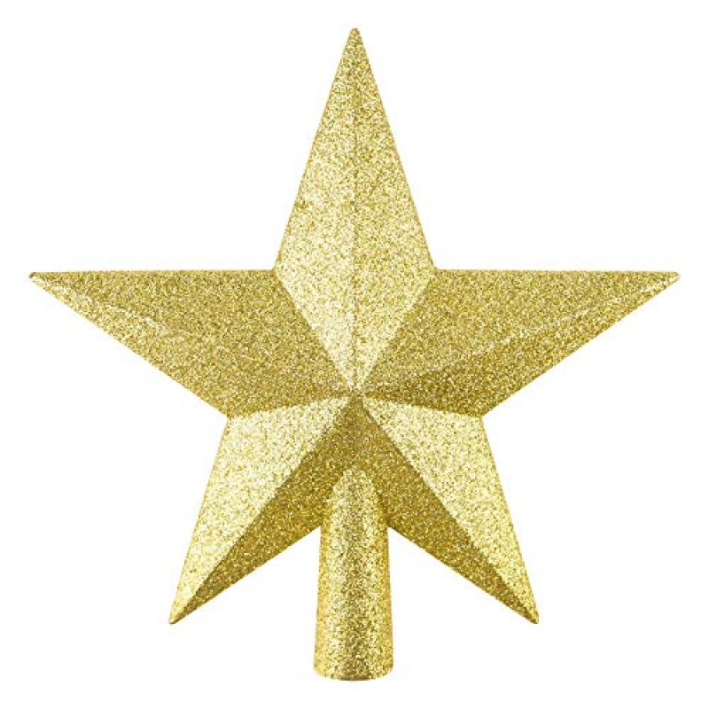 FEPITO 4.3 Inches Glitter Star Mini Christmas…