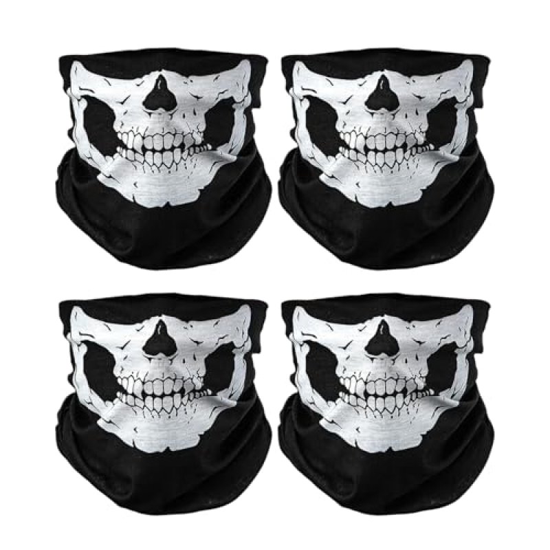 SEFIRST 4 Pcs Skull Mask, Breathable Ghostface…