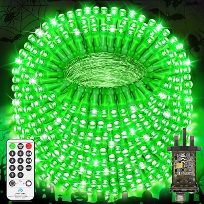 403FT 1000 LED Halloween Lights Outdoor Green…