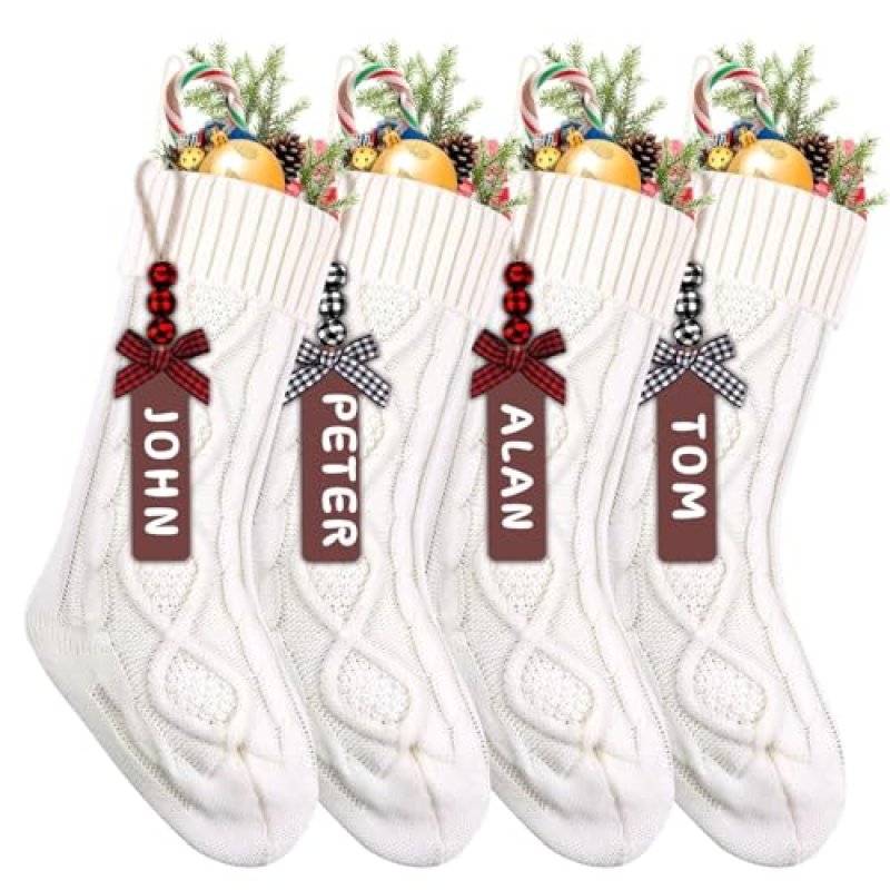 JOLCEEY 4pcs Christmas Stockings, 18 Inch Large…
