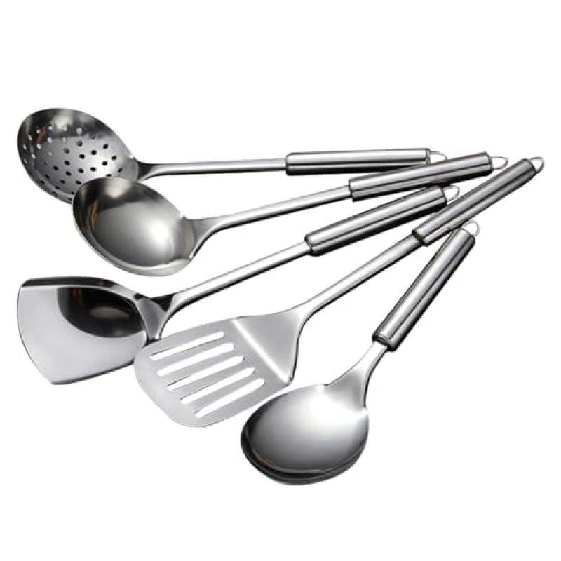 5 Pcs Cooking Utensils Set Stainless Steel…