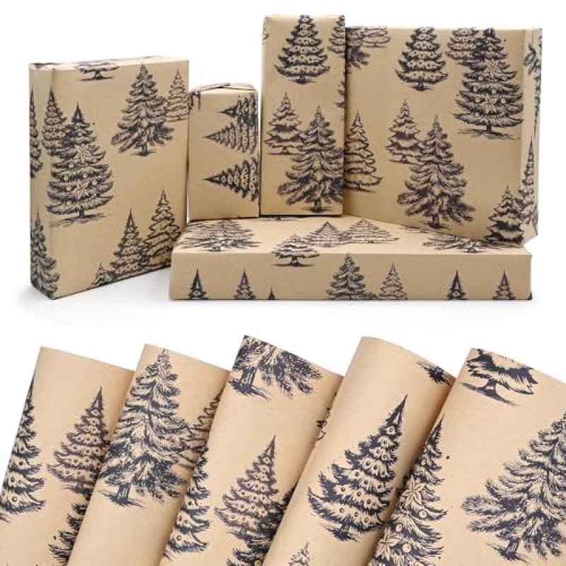 5 Sheets Christmas Wrapping Paper, DXTXTJ 50x70cm…