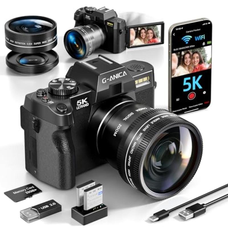 5K Digital Camera for Vlogging & YouTube