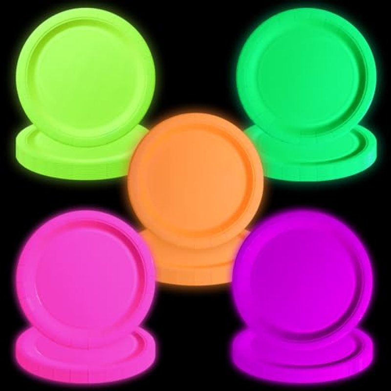 APUXXJUPA 50 Pcs Glow in The Dark Neon Party…